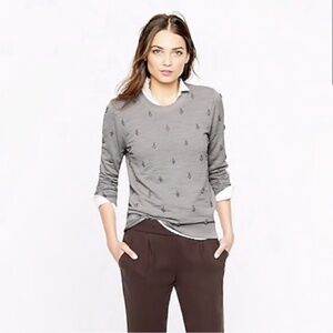 J. Crew  Embellished Lightweight Sweatshirt